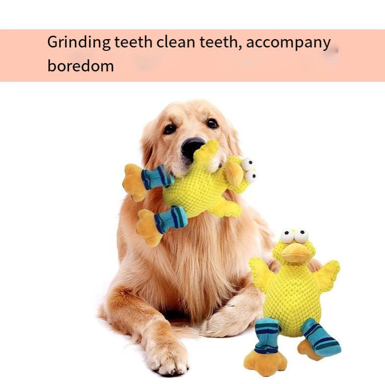 Pet Plush Toy Dog Teeth Grinding and Bite Resistant Cute Animal Voice Dog Toy