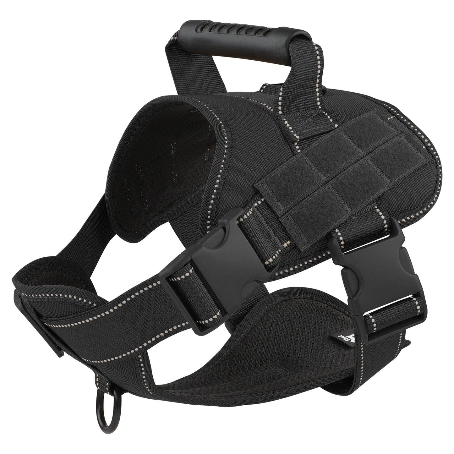 PcEoTllar No Pull Dog Harness for Medium Dogs, Reflective Dog Vest Harness with Handle, Adjustable Easy on Dog Harness for Training Running Walking, Green M