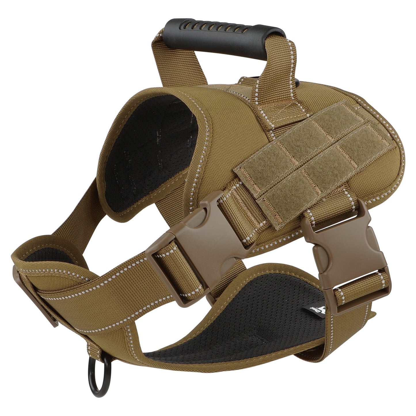 PcEoTllar No Pull Dog Harness for Medium Dogs, Reflective Dog Vest Harness with Handle, Adjustable Easy on Dog Harness for Training Running Walking, Green M