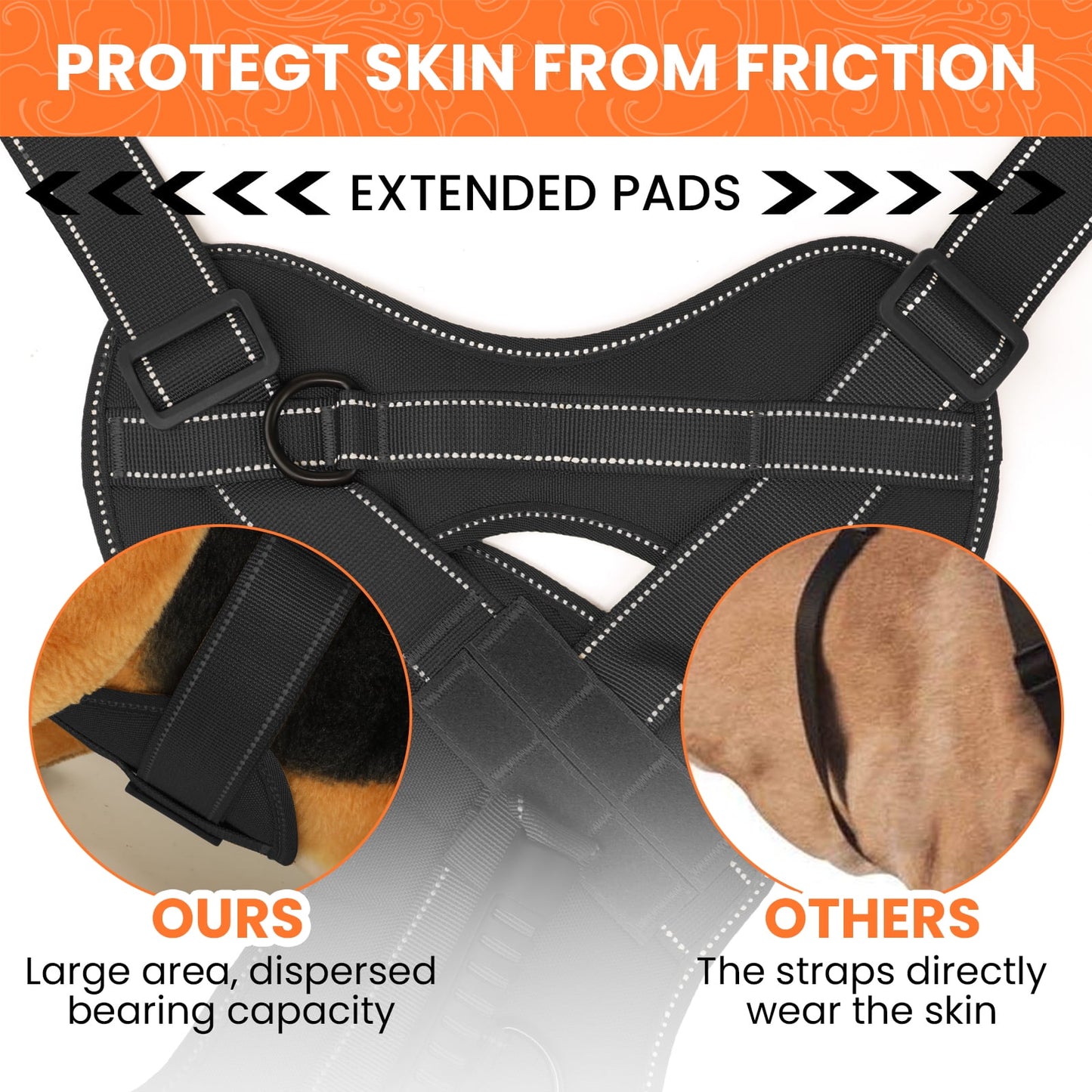 PcEoTllar No Pull Dog Harness for Medium Dogs, Reflective Dog Vest Harness with Handle, Adjustable Easy on Dog Harness for Training Running Walking, Green M