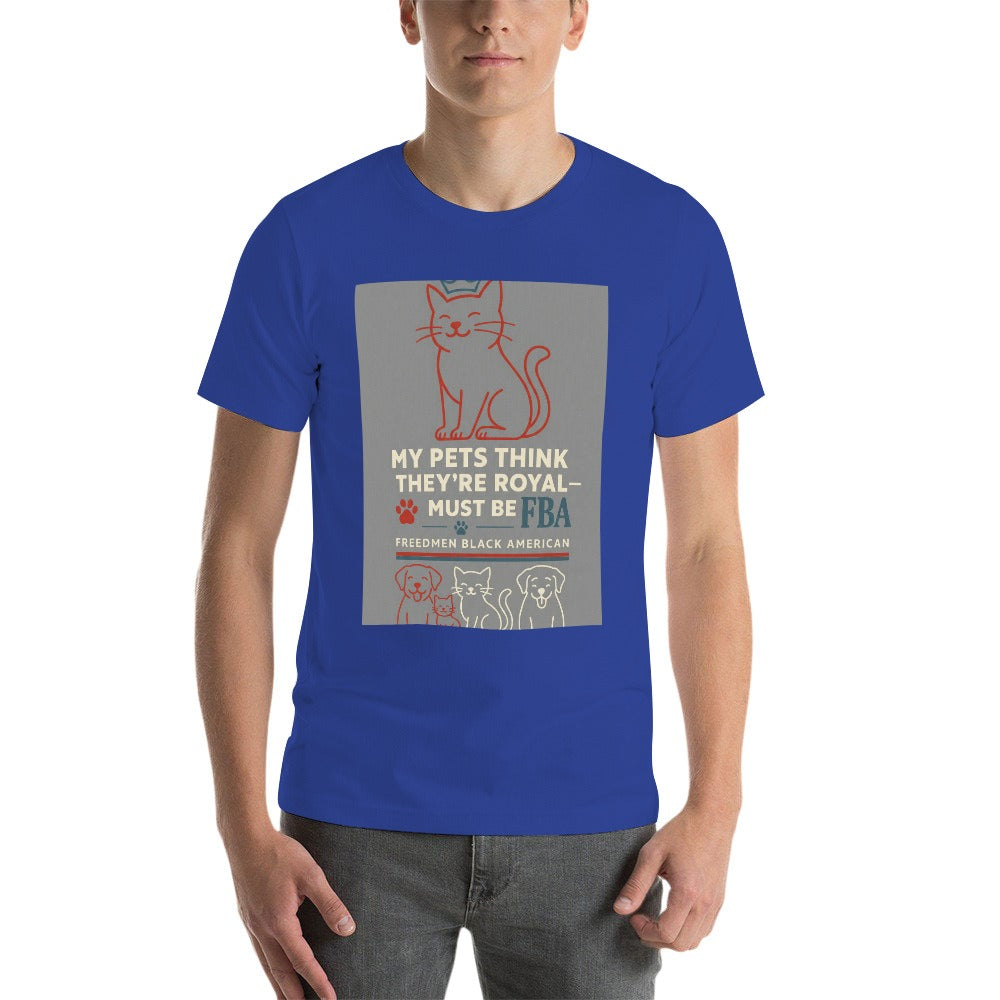 Men’s Graphic T-Shirt – Pet Lover Humor, Short Sleeve Cotton Crew Neck