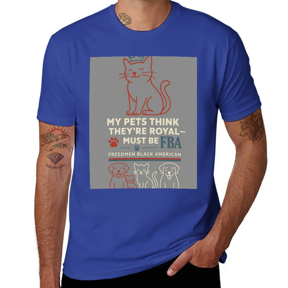 Men’s Graphic T-Shirt – Pet Lover Humor, Short Sleeve Cotton Crew Neck