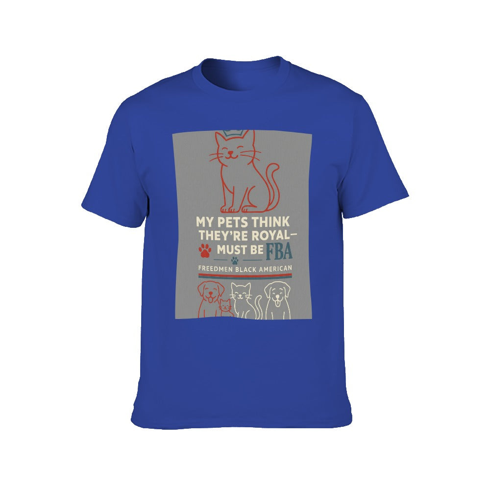 Men’s Graphic T-Shirt – Pet Lover Humor, Short Sleeve Cotton Crew Neck