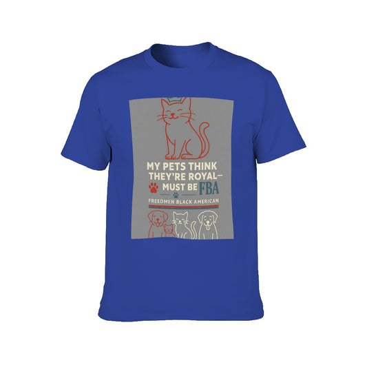 Men’s Graphic T-Shirt – Pet Lover Humor, Short Sleeve Cotton Crew Neck