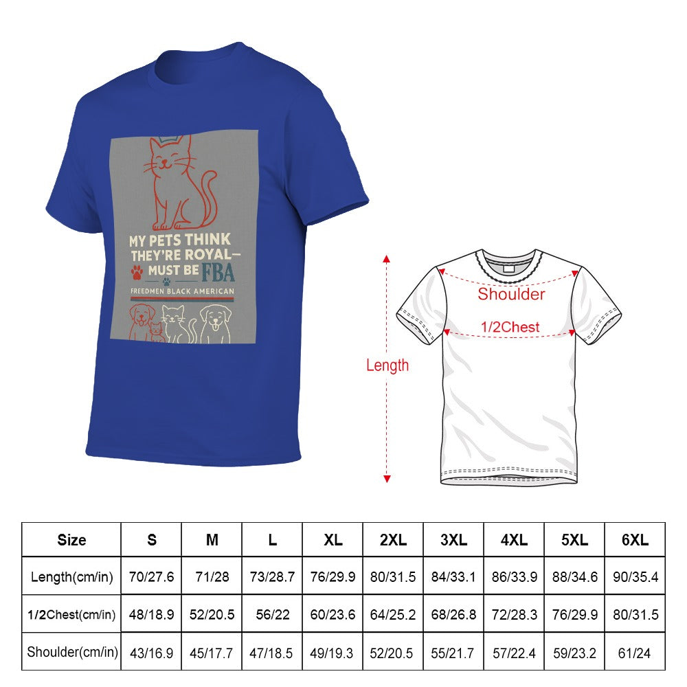 Men’s Graphic T-Shirt – Pet Lover Humor, Short Sleeve Cotton Crew Neck
