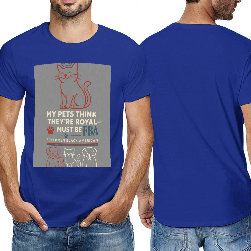 Men’s Graphic T-Shirt – Pet Lover Humor, Short Sleeve Cotton Crew Neck