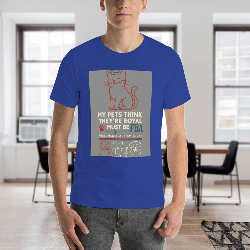 Men’s Graphic T-Shirt – Pet Lover Humor, Short Sleeve Cotton Crew Neck