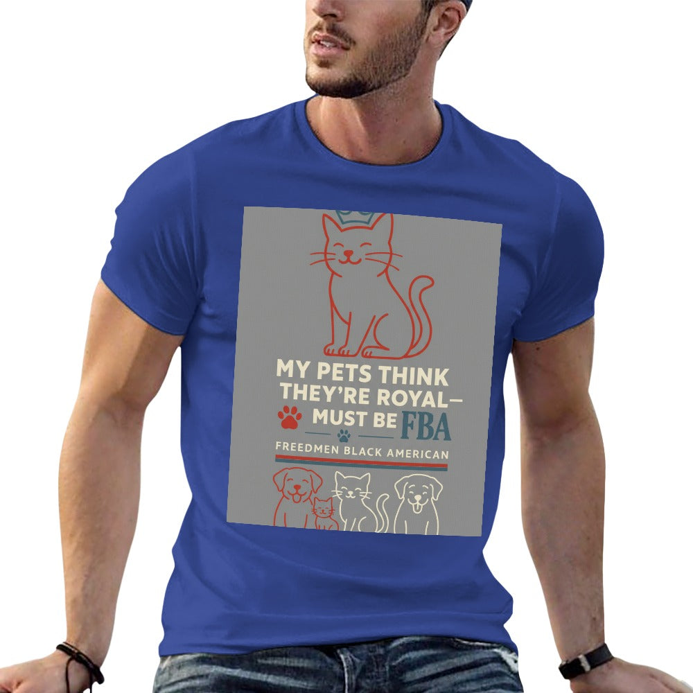 Men’s Graphic T-Shirt – Pet Lover Humor, Short Sleeve Cotton Crew Neck